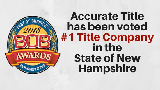 Accurate Title Has Been Voted#1 Title Companyin New Hampshire
